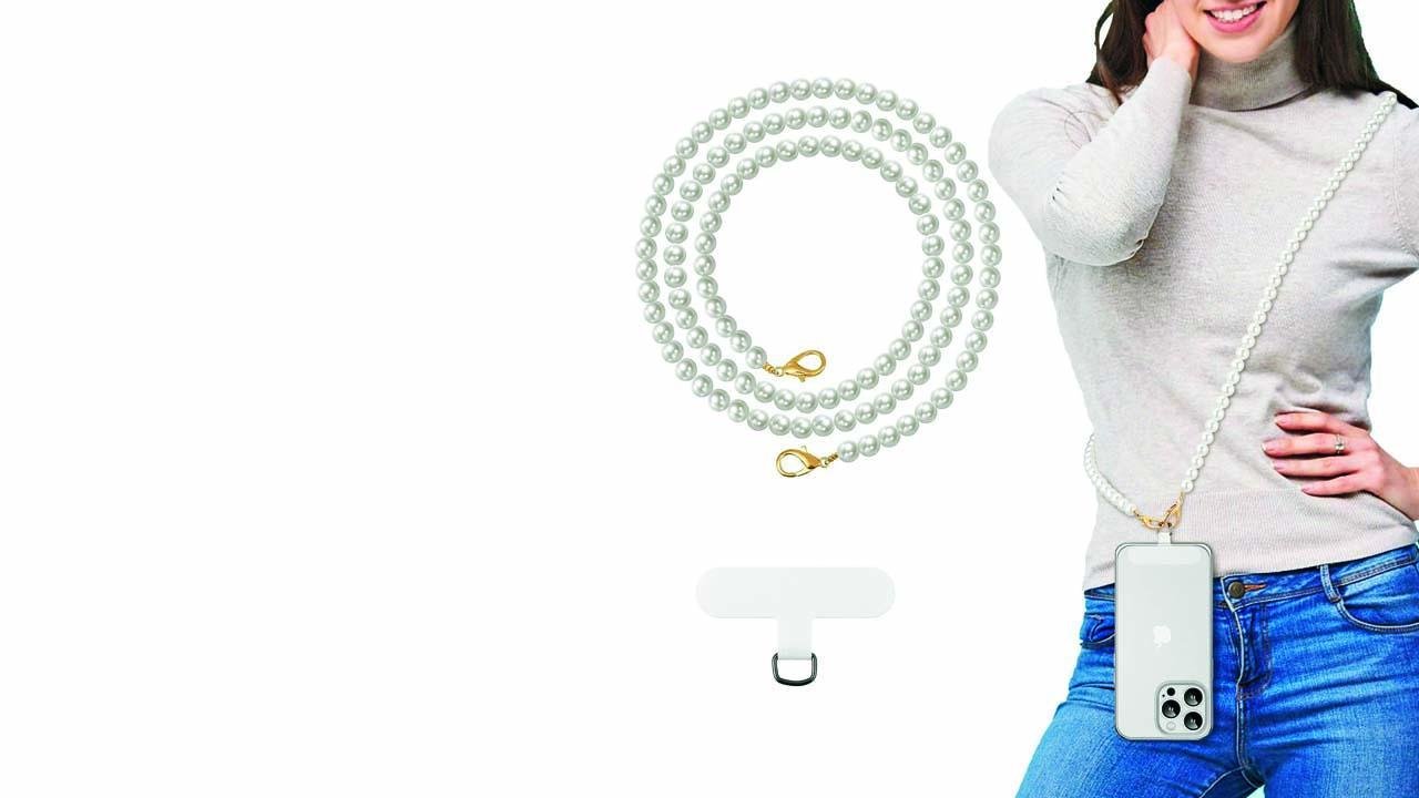 પર્લવાળી ફોન ચેઇન